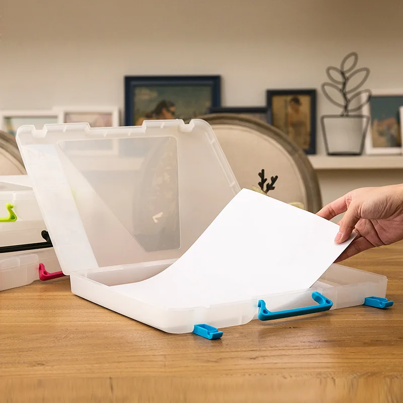 Handle A4 Transparent Storage Box Clear Plastic Document Paper Filling Case File PP Office Organizer Invisible Storage Cases
Handle A4 Transparent Storage Box Clear Plastic Document Paper Filling Case File PP Office Organizer Invisible Storage Cases