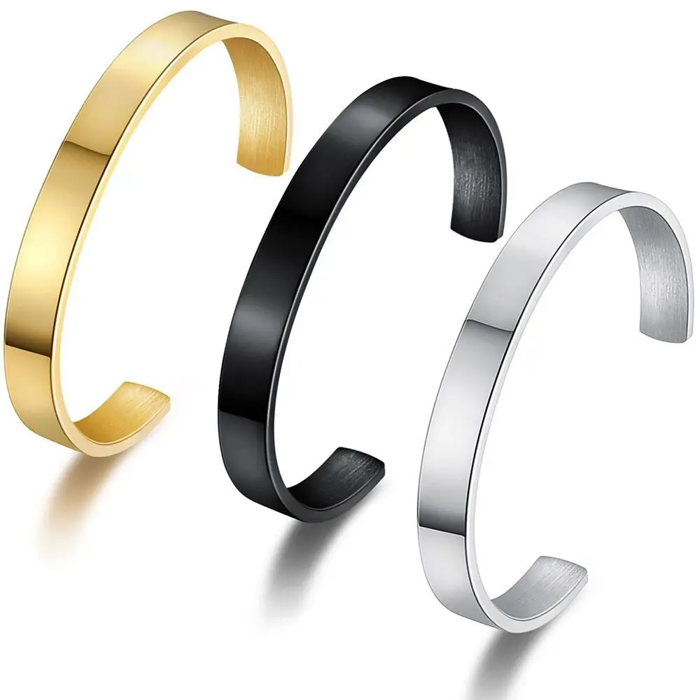 Personality Style Gold Color Stainless Steel Open Cuff Bangles Bracelet for Men Women Fashion Jewelry
Personality Style Gold Color Stainless Steel Open Cuff Bangles Bracelet for Men Women Fashion Jewelry