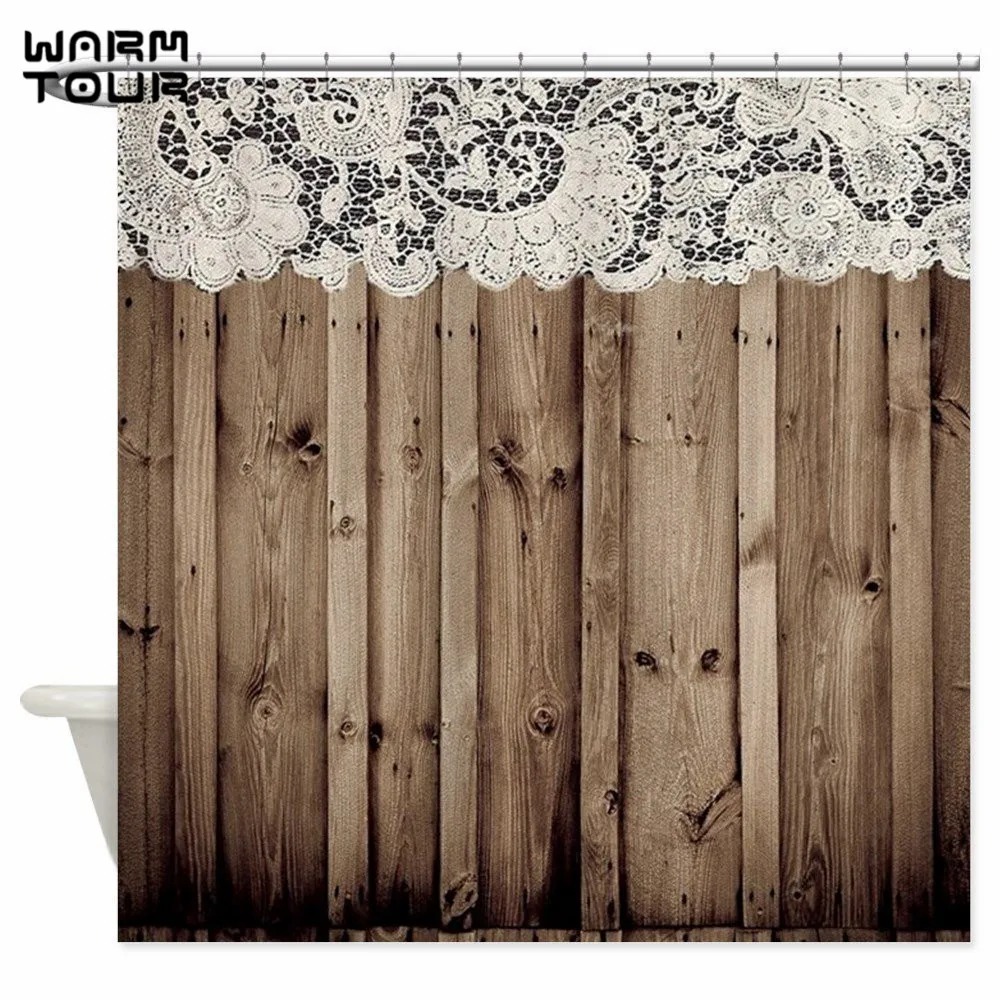 Warm Tour Shabby Chic Lace Barn Wood Shower Curtain Polyester Fabric Waterproof Mildew Resistant Bathroom Curtain WTC033
Warm Tour Shabby Chic Lace Barn Wood Shower Curtain Polyester Fabric Waterproof Mildew Resistant Bathroom Curtain WTC033