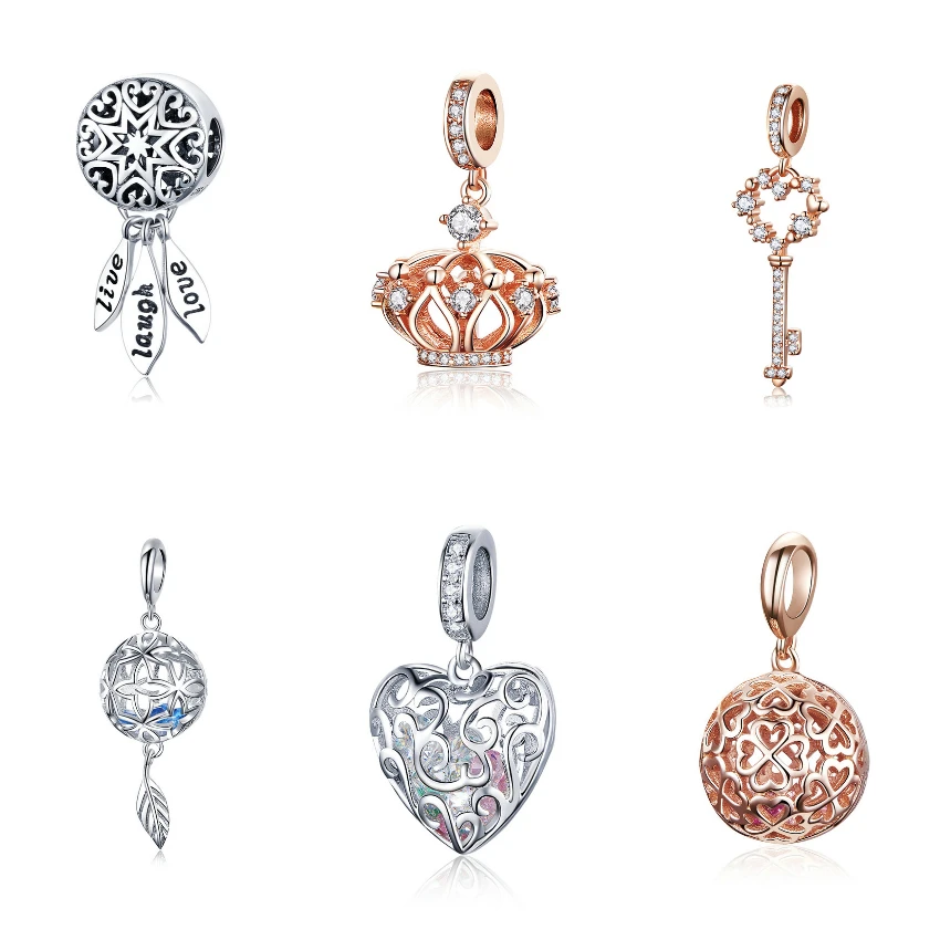 925 Sterling Silver Charm Fit Original Pandora Charm Bracelet Necklace Life Charm Crown Pendants Palpitation Charms Pendants
925 Sterling Silver Charm Fit Original Pandora Charm Bracelet Necklace Life Charm Crown Pendants Palpitation Charms Pendants