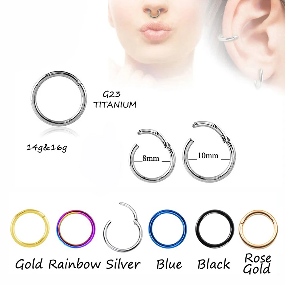 100pcs Titanium G23 Hinged Segment Nose Hoop Rings Septum Clicker Nose Piercing Earring Tragus Cartilage Ear Helix Body Jewelry
100pcs Titanium G23 Hinged Segment Nose Hoop Rings Septum Clicker Nose Piercing Earring Tragus Cartilage Ear Helix Body Jewelry
