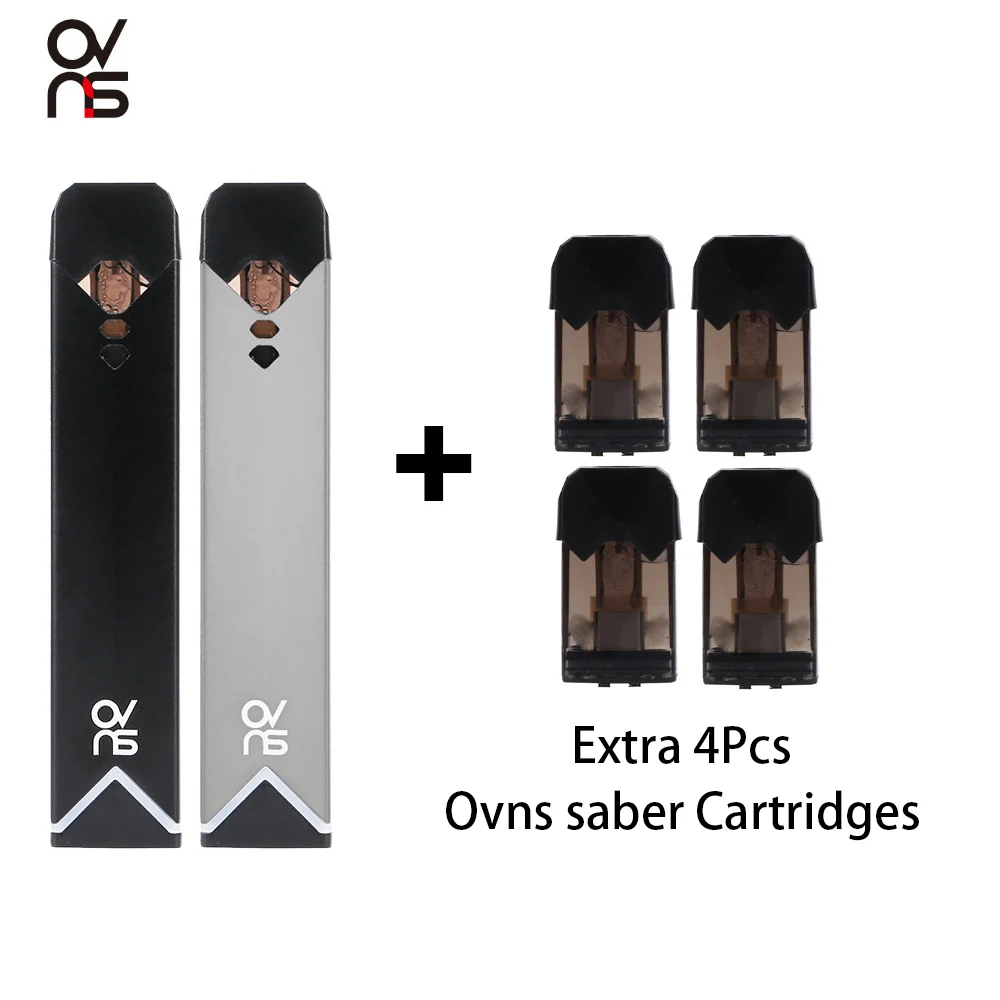 Original Ovns Saber Starter Pod Kit Vape With extra 4pcs 1.8ml Electronic Cigarette Cartridges 400mah Battery Mod
Original Ovns Saber Starter Pod Kit Vape With extra 4pcs 1.8ml Electronic Cigarette Cartridges 400mah Battery Mod