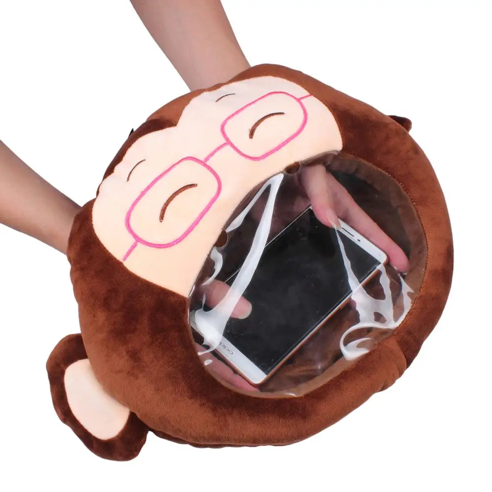 Creative Visible Hand Warmer Plush Cushion Toy For Playing Mobile Phone In Winter (6)