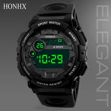 Honhx luxo dos homens digital led assista data esporte masculino relógio eletrônico ao ar livre esporte casual led relógios de pulso relogio digital novo(China)