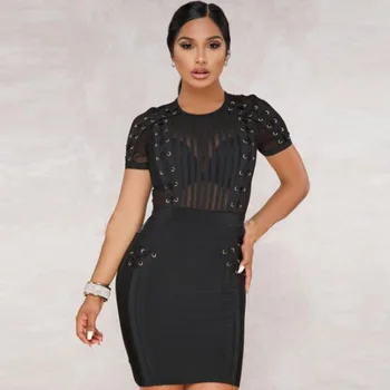 New Fashion Black Short Sleeve Bandage Dress 2018 Summer Sexy Bodycon Elegant Night Out Women Party Dresses Vestidos Wholesales
New Fashion Black Short Sleeve Bandage Dress 2018 Summer Sexy Bodycon Elegant Night Out Women Party Dresses Vestidos Wholesales