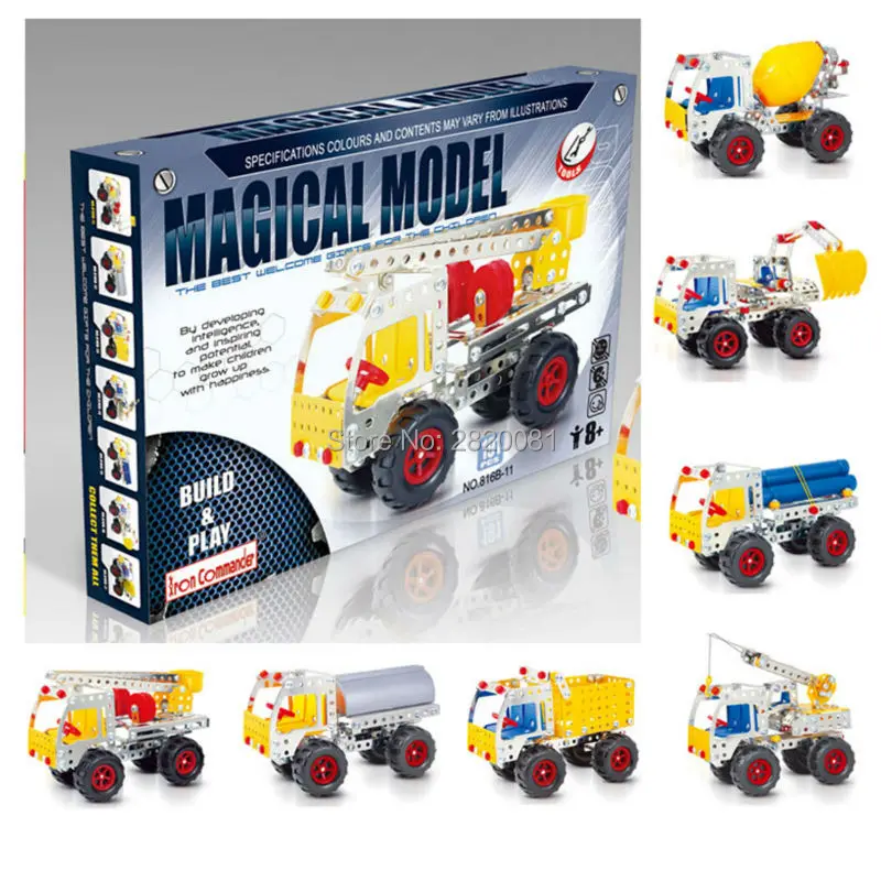 magical model iron building blocks assembled Commander kit,engineering van 8 styles for children's 3D puzzle toy set
magical model iron building blocks assembled Commander kit,engineering van 8 styles for children's 3D puzzle toy set