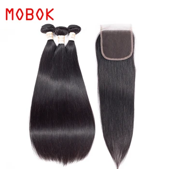 MOBOK Peruvian Straight Hair Bundles With Closure Remy Human Hair 3 Bundles With Lace Closure Free to Brazil
MOBOK Peruvian Straight Hair Bundles With Closure Remy Human Hair 3 Bundles With Lace Closure Free to Brazil