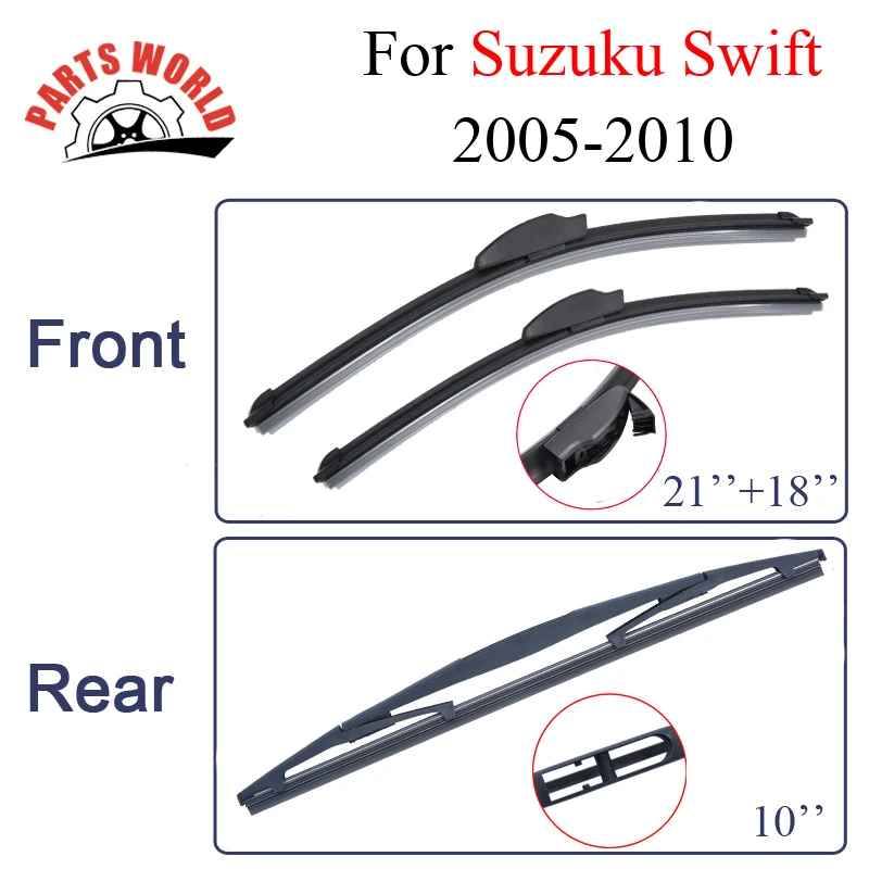 Combo Silicone Rubber Windscreen Front And Rear Wiper Blades For Suzuki Swift,2005-2010.Windshield Wiper Car Accessories
Combo Silicone Rubber Windscreen Front And Rear Wiper Blades For Suzuki Swift,2005-2010.Windshield Wiper Car Accessories