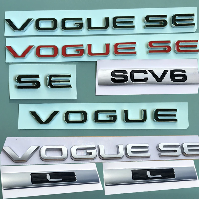 L SCV6 SDV8 Bar Emblem Letter Logo for Range Rover VOGUE VOGUESE Executive Extended Edition Car Styling Side Trunk Badge Sticker
L SCV6 SDV8 Bar Emblem Letter Logo for Range Rover VOGUE VOGUESE Executive Extended Edition Car Styling Side Trunk Badge Sticker