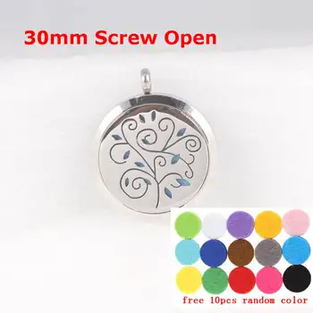30mm 316L Stainless Steel Aromatherapy Pendant Tree of Flower Shape Diffuser Chain Locket Pendants Women Party Free Pads
30mm 316L Stainless Steel Aromatherapy Pendant Tree of Flower Shape Diffuser Chain Locket Pendants Women Party Free Pads