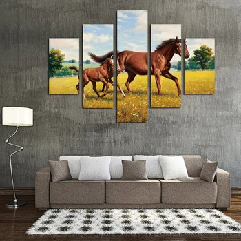 FIVE PC NO FRAME Galloping horses Oil Painting Printed Oil Painting On Canvas Oil Painting for Home Decor Wall Decor
FIVE PC NO FRAME Galloping horses Oil Painting Printed Oil Painting On Canvas Oil Painting for Home Decor Wall Decor