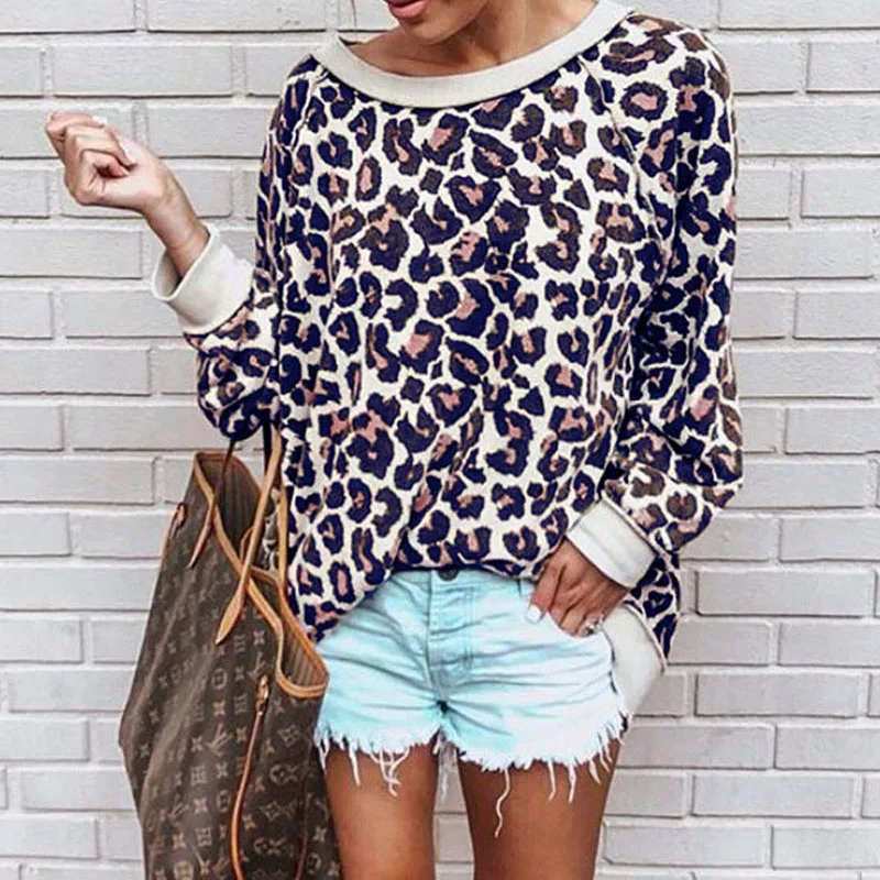 Women Sweatshirt Female Casual Leopard Print O-Neck Pullovers Autumn Long Sleeve Hoodies Sweatshirts Women Sweatshirt Woman Top
Women Sweatshirt Female Casual Leopard Print O-Neck Pullovers Autumn Long Sleeve Hoodies Sweatshirts Women Sweatshirt Woman Top