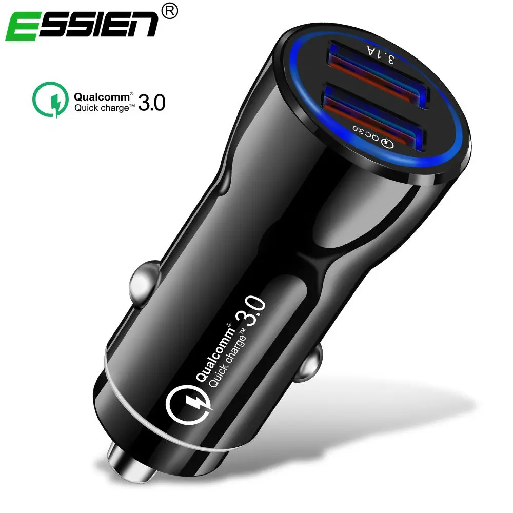 Essien 3.1A Quick Charge 3.0 Car Charger 2 Ports Usb Car Charger Qc 3.0 2.0 Fast Charging Adapter Mobile Phone USB Car-Charger
Essien 3.1A Quick Charge 3.0 Car Charger 2 Ports Usb Car Charger Qc 3.0 2.0 Fast Charging Adapter Mobile Phone USB Car-Charger