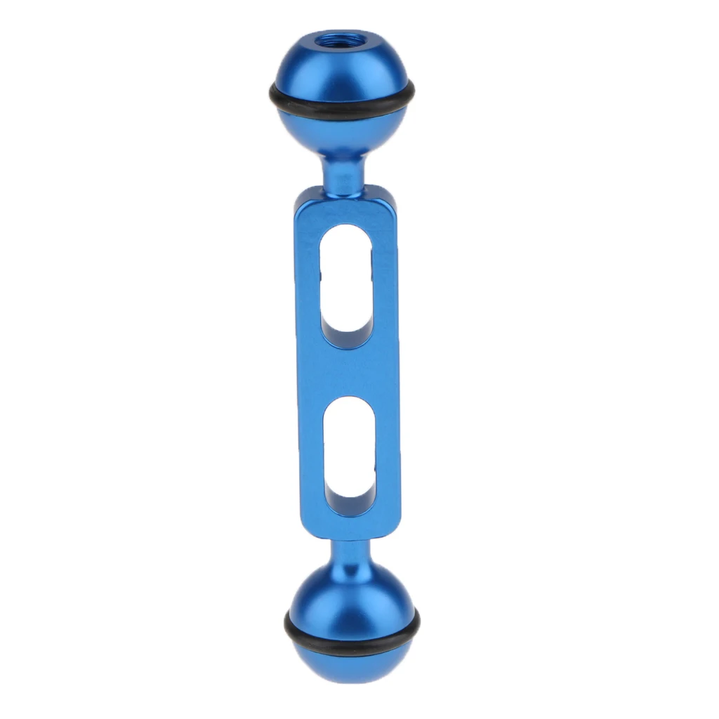 5'' Aluminum Alloy Double Ball Arm for Connecting Strobe/Video Light to Dive Scuba Underwater Photography Housing Blue
5'' Aluminum Alloy Double Ball Arm for Connecting Strobe/Video Light to Dive Scuba Underwater Photography Housing Blue