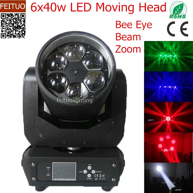 LED Bee Eye Moving Head Stage Light 6X40W Zoom DJ Light Beam Wash Moving Head Light Party Disco Light
LED Bee Eye Moving Head Stage Light 6X40W Zoom DJ Light Beam Wash Moving Head Light Party Disco Light