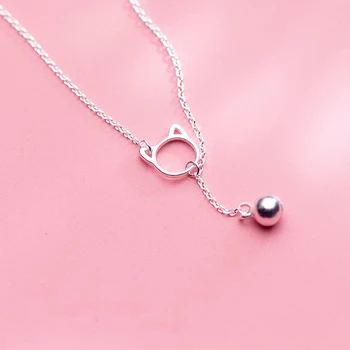 MloveAcc 925 Sterling Silver Cute Hollow Cat Bell Charm Necklaces for Women Ladies Simple Pendant Fashion Trend Choker Neckalce
MloveAcc 925 Sterling Silver Cute Hollow Cat Bell Charm Necklaces for Women Ladies Simple Pendant Fashion Trend Choker Neckalce
