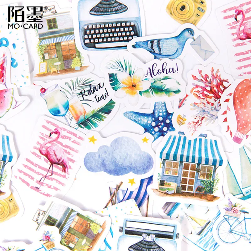 46pcs/box Seaside holiday paper Sticker DIY Decoration Diary Stickers kawaii School Scrapbooking label Stickers Stationery
46pcs/box Seaside holiday paper Sticker DIY Decoration Diary Stickers kawaii School Scrapbooking label Stickers Stationery