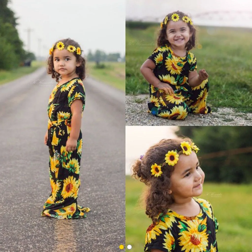 Kids girls jumpsuits Sunflower Print bodysuit kid 3t Casual Set Cotton Bodysuits Soft Girls Fashion Sunsuits Outfit Clothes L319
Kids girls jumpsuits Sunflower Print bodysuit kid 3t Casual Set Cotton Bodysuits Soft Girls Fashion Sunsuits Outfit Clothes L319