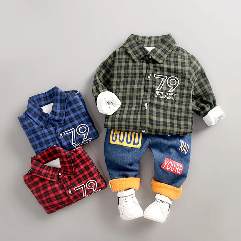 Autumn and Winter Models Plus Velvet Shirt Set Infant Children Korean Fashion Two-piece Suit Toddler Clothes Boys Clothes
Autumn and Winter Models Plus Velvet Shirt Set Infant Children Korean Fashion Two-piece Suit Toddler Clothes Boys Clothes