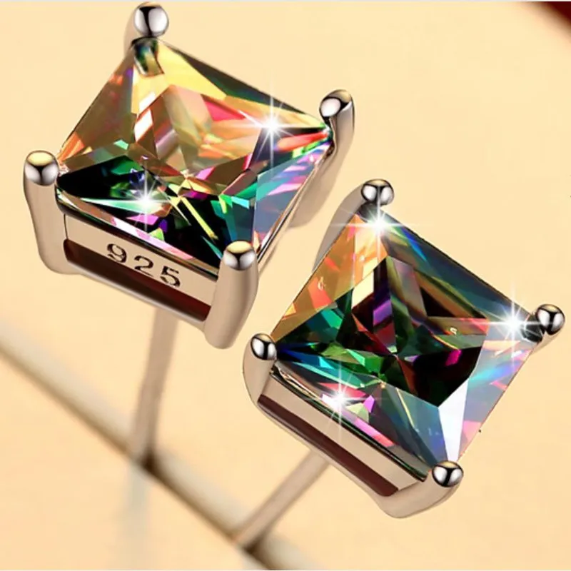 Everoyal Trendy Women Silver 925 Earrings For Men Jewelry Vintage Crystal Colorful Square Earrings Male Boy Party Accessories
Everoyal Trendy Women Silver 925 Earrings For Men Jewelry Vintage Crystal Colorful Square Earrings Male Boy Party Accessories