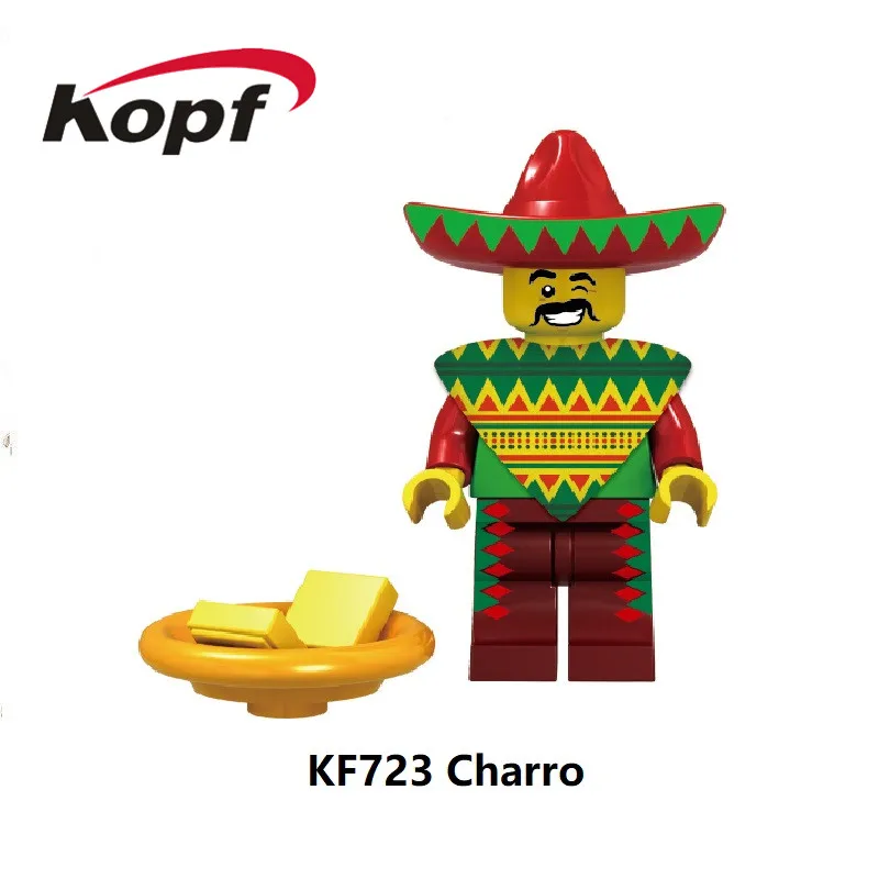 Super Heroes Mexican independence day Mariachi Charro Building Blocks Bricks Action Figures Dolls For Children Gift Toys KF723
Super Heroes Mexican independence day Mariachi Charro Building Blocks Bricks Action Figures Dolls For Children Gift Toys KF723