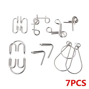 7PCS Montessori Puzzle Metal Wire IQ Mind Brain Teaser Children Adults Anti-Stress Reliever Kids Education Toys Birthday Gift
7PCS Montessori Puzzle Metal Wire IQ Mind Brain Teaser Children Adults Anti-Stress Reliever Kids Education Toys Birthday Gift