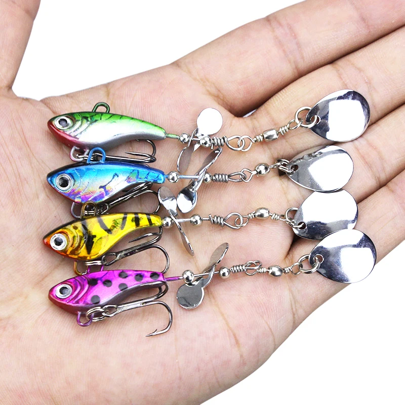 4-pieces Hard Fishing Lures Spinnerbaits 8.8cm/11g Minnow Spin with Propeller Lead Fishing Bait Wobbler Artificial Lure
4-pieces Hard Fishing Lures Spinnerbaits 8.8cm/11g Minnow Spin with Propeller Lead Fishing Bait Wobbler Artificial Lure