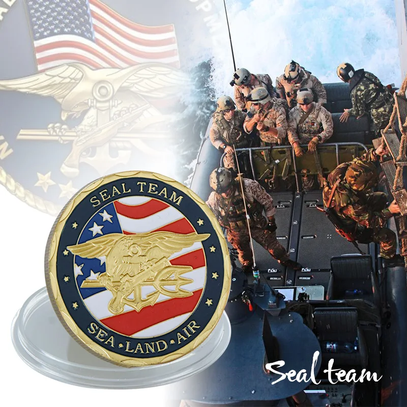 Gold Plated Coin USA Navy Seal Team Commemorative Coins Wholesale Uncirculated Custom Metal Coins
Gold Plated Coin USA Navy Seal Team Commemorative Coins Wholesale Uncirculated Custom Metal Coins