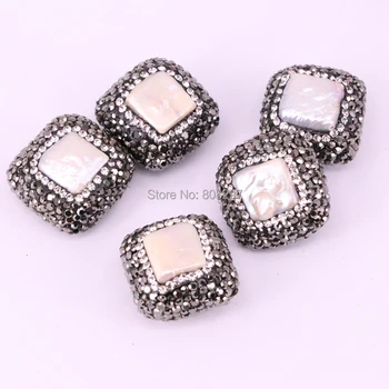 10Pcs Crystal Rhinestone Pave Pearl Beads Jewelry Accessory Square Shape Spacer Beads For Jewelry Findings
10Pcs Crystal Rhinestone Pave Pearl Beads Jewelry Accessory Square Shape Spacer Beads For Jewelry Findings
