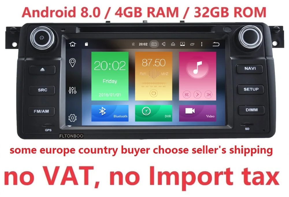 7" 4GB RAM 32GB ROM android 8.0 for bmw E46,M3,car dvd,gps navigation,wifi,radio,bluetooth,Steering wheel Canbus Free 8g Map,MIC
7" 4GB RAM 32GB ROM android 8.0 for bmw E46,M3,car dvd,gps navigation,wifi,radio,bluetooth,Steering wheel Canbus Free 8g Map,MIC