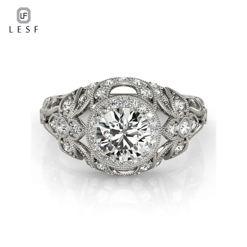 LESF Unique Design 925 Sterling Silver 0.8 ct Round Zircon Wedding Ring Bridesmaid Gifts Jewelry Support customization
LESF Unique Design 925 Sterling Silver 0.8 ct Round Zircon Wedding Ring Bridesmaid Gifts Jewelry Support customization
