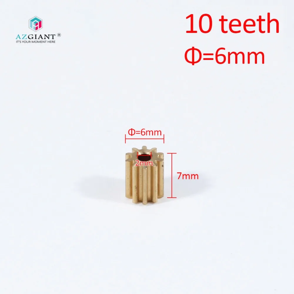 AZGIANT 10 teeth 6mm length international standard universal metal gear for car motor copper
AZGIANT 10 teeth 6mm length international standard universal metal gear for car motor copper