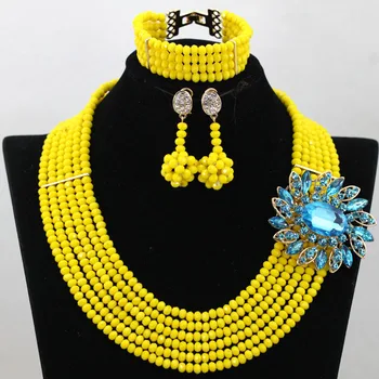 Fashionable Yellow Dubai Costume Women Jewelry Set 6 Rolls Crystal Braidsmaid Lady Necklace Bracelet Set Free Shipping QW242
Fashionable Yellow Dubai Costume Women Jewelry Set 6 Rolls Crystal Braidsmaid Lady Necklace Bracelet Set Free Shipping QW242