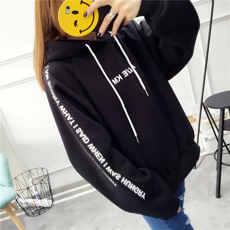 Harajuku Letters Printed Casual Hooded Hoodies Pullover Women Autumn Thick Loose Sweatshirt Female Thicken Coat
Harajuku Letters Printed Casual Hooded Hoodies Pullover Women Autumn Thick Loose Sweatshirt Female Thicken Coat