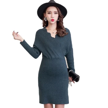 Maternity Women Nursing Knit Sweater Dress V-neck Slim Fit Dresses for Pregnant Women Side Split OL Elegant Pregnancy Clothes
Maternity Women Nursing Knit Sweater Dress V-neck Slim Fit Dresses for Pregnant Women Side Split OL Elegant Pregnancy Clothes