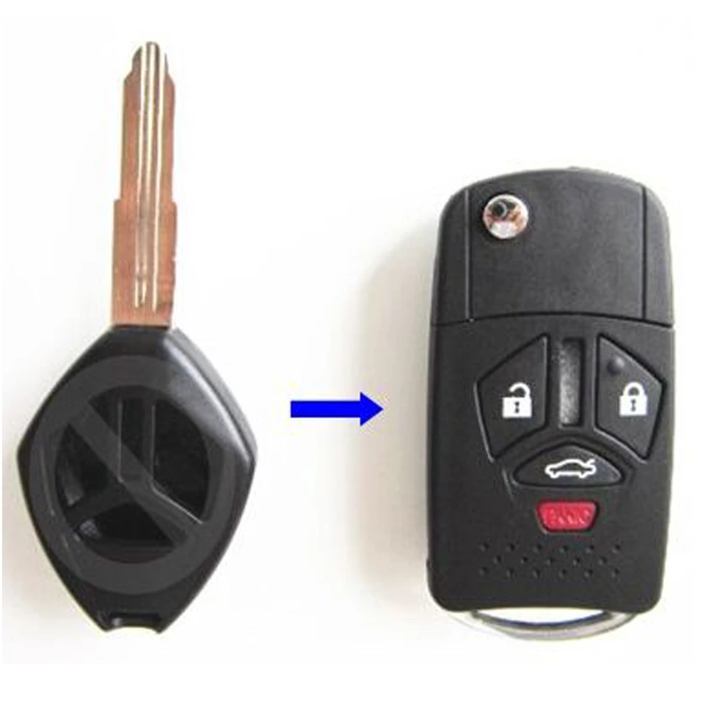 MODIFIED REMOTE Flip KEY SHELL for Mitsubishi Lancer ECLIPSE GALANT 380 4 BUTTON No Logo
MODIFIED REMOTE Flip KEY SHELL for Mitsubishi Lancer ECLIPSE GALANT 380 4 BUTTON No Logo