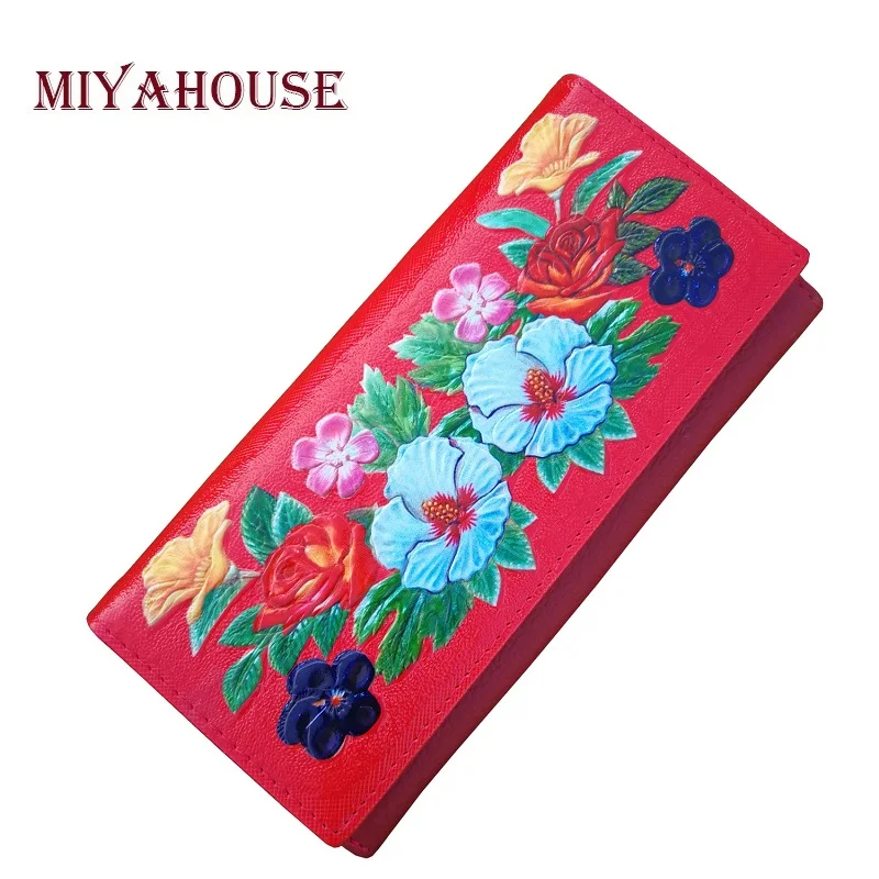 Miyahouse Colorful Floral Embossed Genuine Leather Wallet Women Long Design Card Holder Purse Female Leather Clutches Lady
Miyahouse Colorful Floral Embossed Genuine Leather Wallet Women Long Design Card Holder Purse Female Leather Clutches Lady