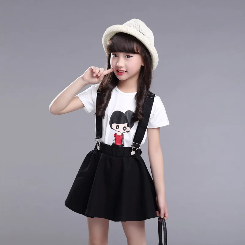Children's clothing 2019 summer new girls short-sleeved T-shirt + cowboy cross-strap dress set 3-12 years
Children's clothing 2019 summer new girls short-sleeved T-shirt + cowboy cross-strap dress set 3-12 years