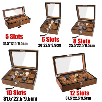 LISM Luxury Brand 5/6/8/10/12 Grids Retro Wooden Watch Display Box Holder Jewelry Collection Storage Watch Organizer Box Casket
LISM Luxury Brand 5/6/8/10/12 Grids Retro Wooden Watch Display Box Holder Jewelry Collection Storage Watch Organizer Box Casket