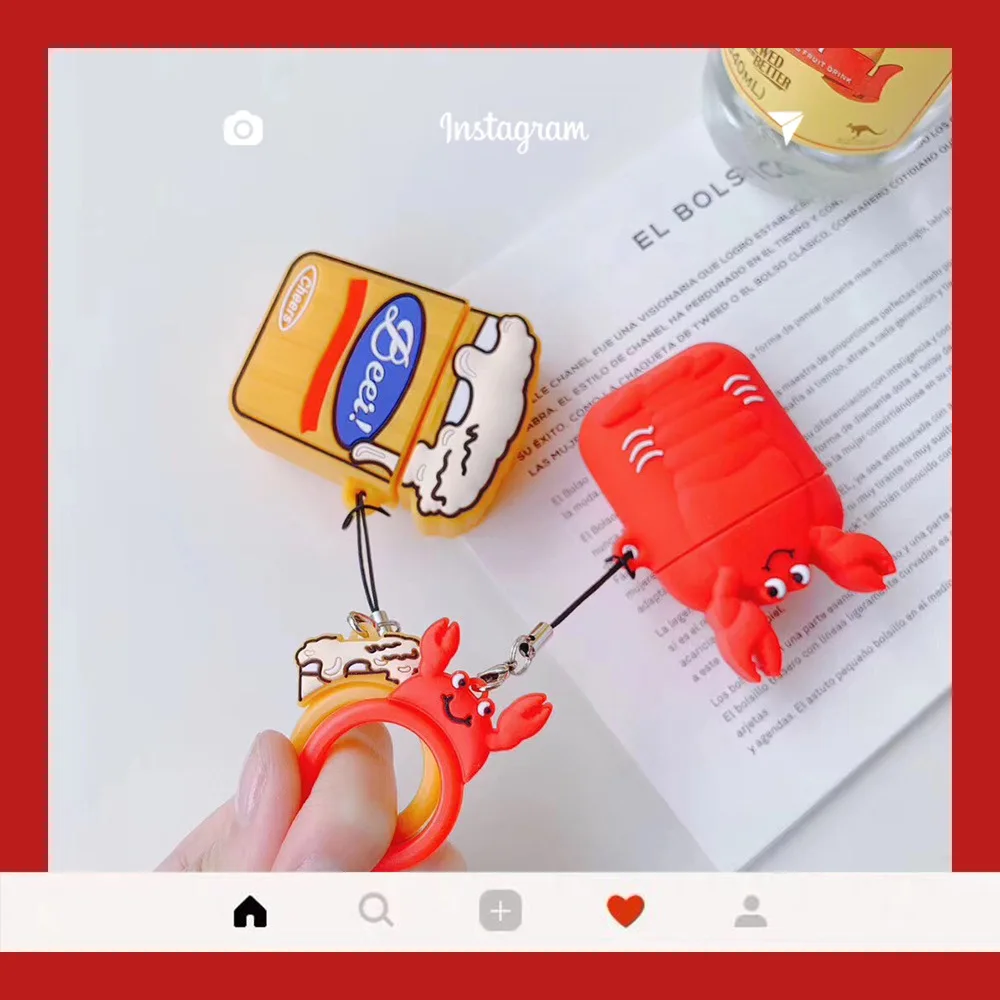 Fashion Cute 3D Beer Crayfish Keychain Earphone Cases For Apple Airpods 2 Headset Protect Cover with Finger Ring Strap Keyring
Fashion Cute 3D Beer Crayfish Keychain Earphone Cases For Apple Airpods 2 Headset Protect Cover with Finger Ring Strap Keyring