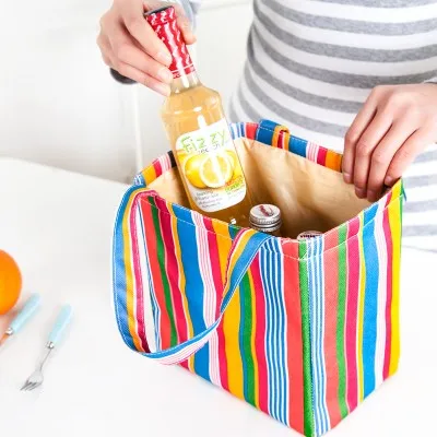 Fashion Stripe insulation cold protection portable bag,useful storage bag 21*13*20cm free shipping
Fashion Stripe insulation cold protection portable bag,useful storage bag 21*13*20cm free shipping
