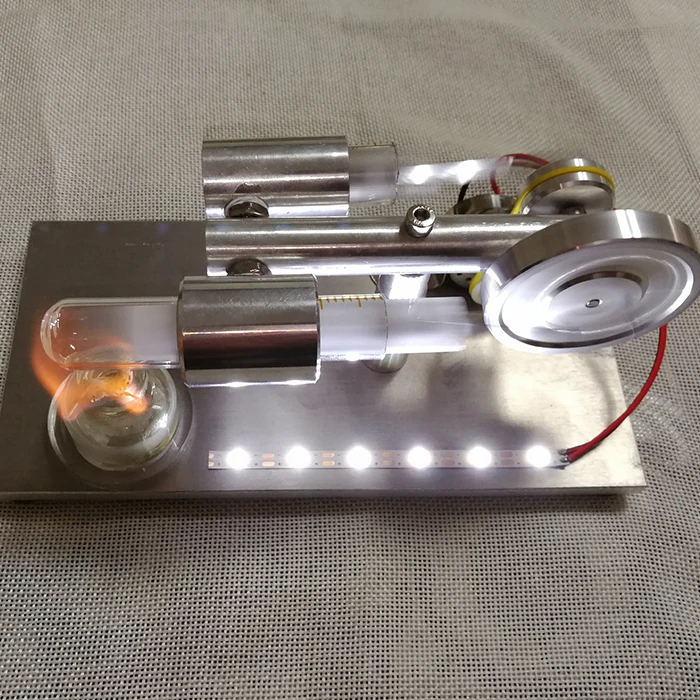 LED Light All Metal Mini Sterling External Combustion Micro-Generator Steam Engine Model Educational Toys
LED Light All Metal Mini Sterling External Combustion Micro-Generator Steam Engine Model Educational Toys