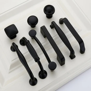 10 pcs American Style Black Cabinet Handles Solid Aluminum Alloy Kitchen Cupboard Pulls Drawer Knobs Furniture Handle Hardware
10 pcs American Style Black Cabinet Handles Solid Aluminum Alloy Kitchen Cupboard Pulls Drawer Knobs Furniture Handle Hardware