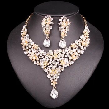 Fashion Bridal Jewelry Sets Wedding Necklace & Earrings For Brides Party Accessories Crystal Jewellery Costume Decoration Women
Fashion Bridal Jewelry Sets Wedding Necklace & Earrings For Brides Party Accessories Crystal Jewellery Costume Decoration Women
