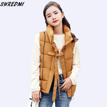 SWREDMI 2019 New Casual Winter Women Vest Outerwear Short Sleeveless Clothing Female Cute Stand Collar Student Down Cotton Vest
SWREDMI 2019 New Casual Winter Women Vest Outerwear Short Sleeveless Clothing Female Cute Stand Collar Student Down Cotton Vest