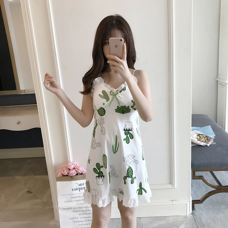 Young Girl 2018 WAVMIT Summer Girl Short Sleeveless Nightgown for Women Lovely Nightshirt Women Sexy Sleepwear with Chest Pad
Young Girl 2018 WAVMIT Summer Girl Short Sleeveless Nightgown for Women Lovely Nightshirt Women Sexy Sleepwear with Chest Pad