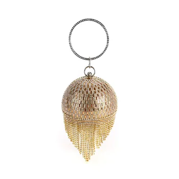 New Tassel crystal Bag most lovely funny bag round shape gold silver clutch fashion ball evening bags red handbags women handbag
New Tassel crystal Bag most lovely funny bag round shape gold silver clutch fashion ball evening bags red handbags women handbag