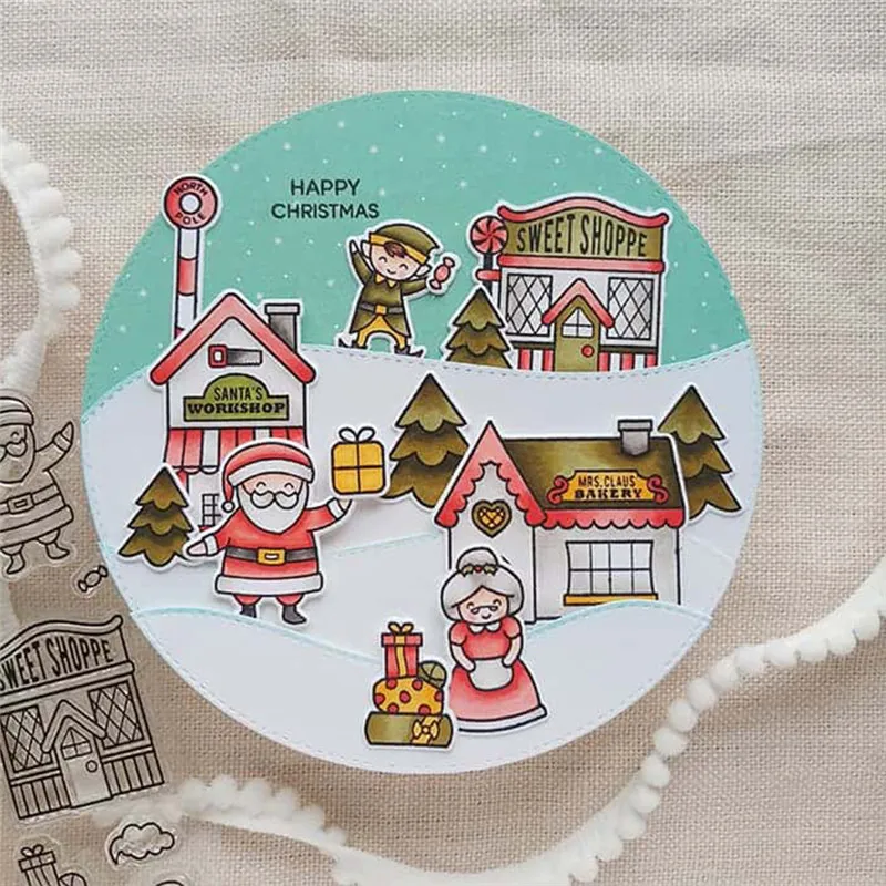 DiyArts Stamps Clear and Dies Christmas for Card Making Metal Die Cut Santas Village for Scrapbooking Stencil Craft Rubber
DiyArts Stamps Clear and Dies Christmas for Card Making Metal Die Cut Santas Village for Scrapbooking Stencil Craft Rubber