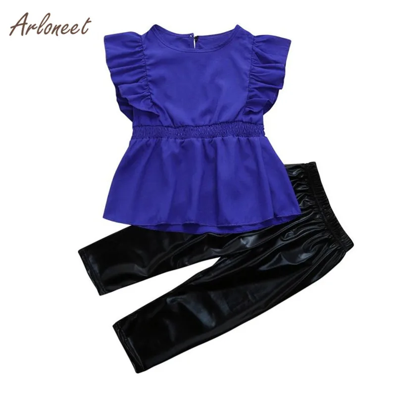 2PC Children Kid Infant Solid Ruffles Tops+Leather Pants Clothes Outfit Set baby girl sobaby boy summer clothesks 0507
2PC Children Kid Infant Solid Ruffles Tops+Leather Pants Clothes Outfit Set baby girl sobaby boy summer clothesks 0507