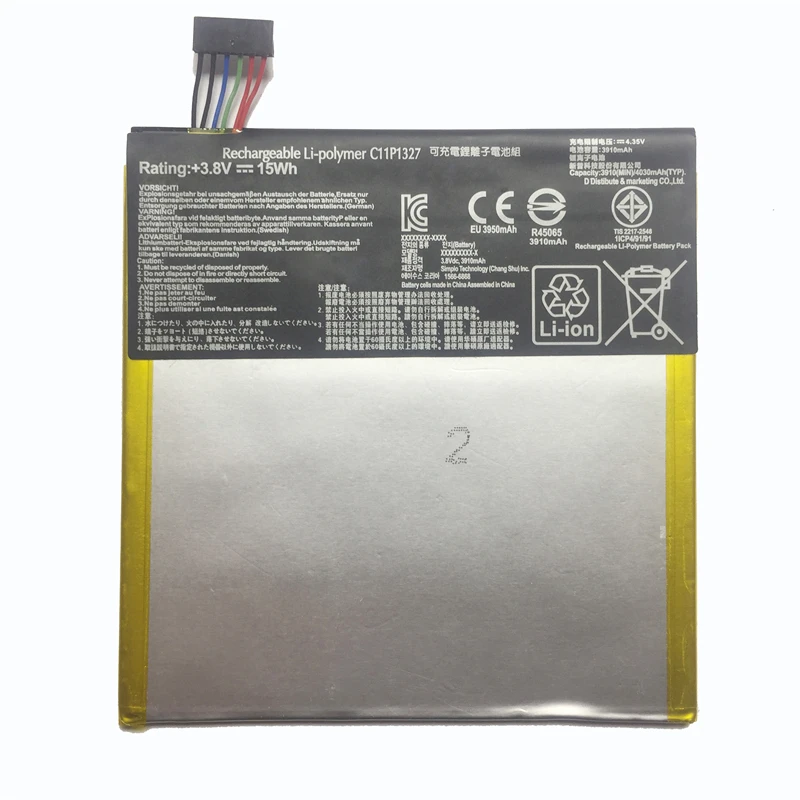 Tablet Battery C11P1327 For Asus Fonepad 7 FE170CG ME170C FE170 Fonepad7 K017 K012 3910mAh
Tablet Battery C11P1327 For Asus Fonepad 7 FE170CG ME170C FE170 Fonepad7 K017 K012 3910mAh